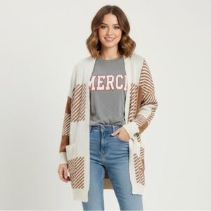 Entro Geometric Cardigan